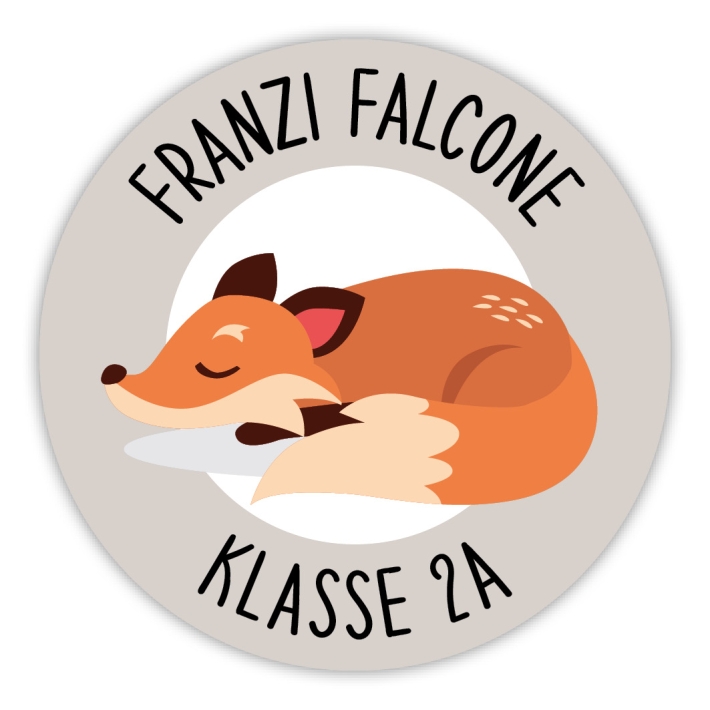 Schulaufkleber I Namensaufkleber fr die Schule Fuchs