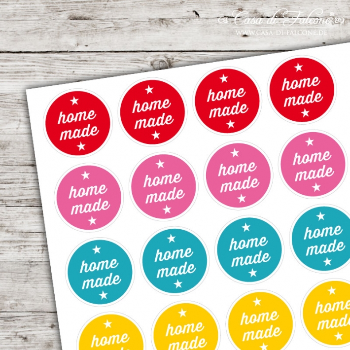 Mini Motivaufkleber homemade - bunt