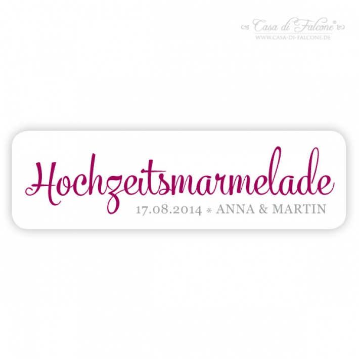 Klassik III - Aufkleber fr Hochzeitsmarmelade