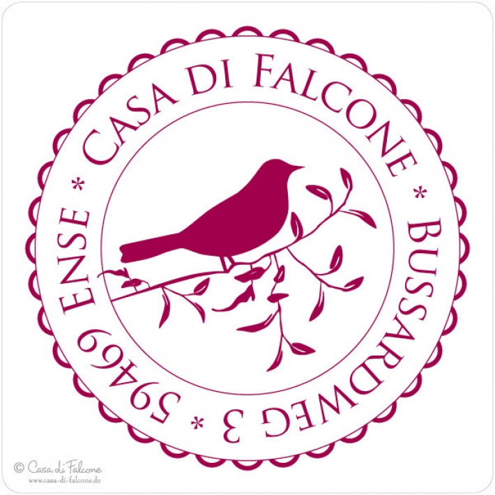 Adressstempel Vogel