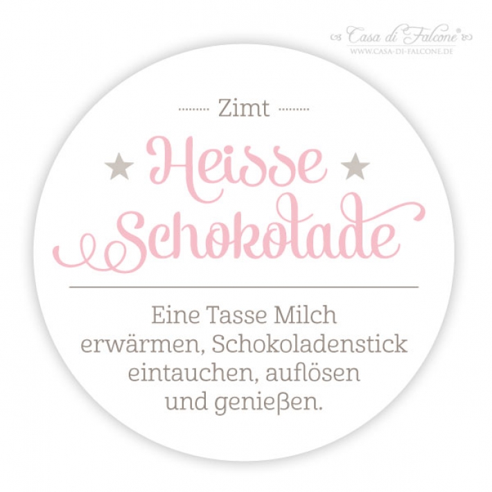 Aufkleber Heisse Schokolade