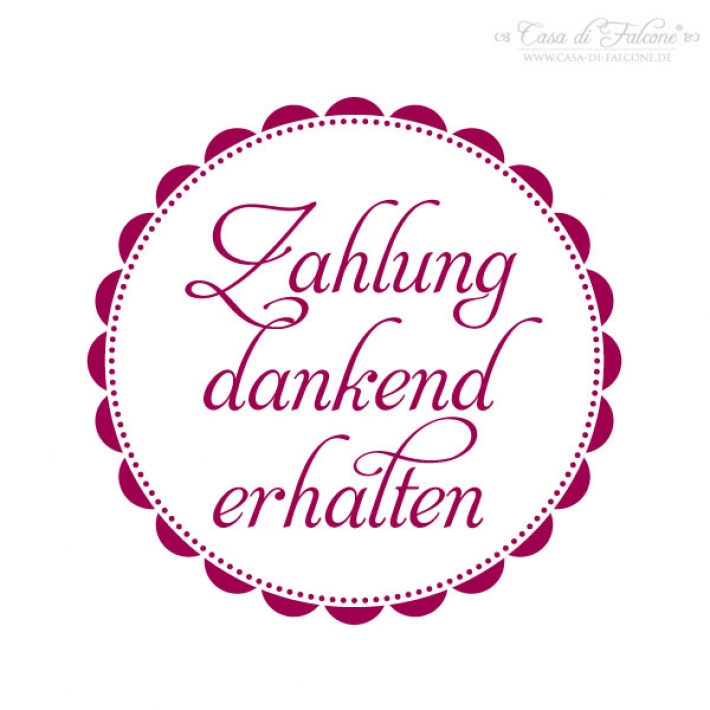 Motivstempel Zahlung dankend erhalten