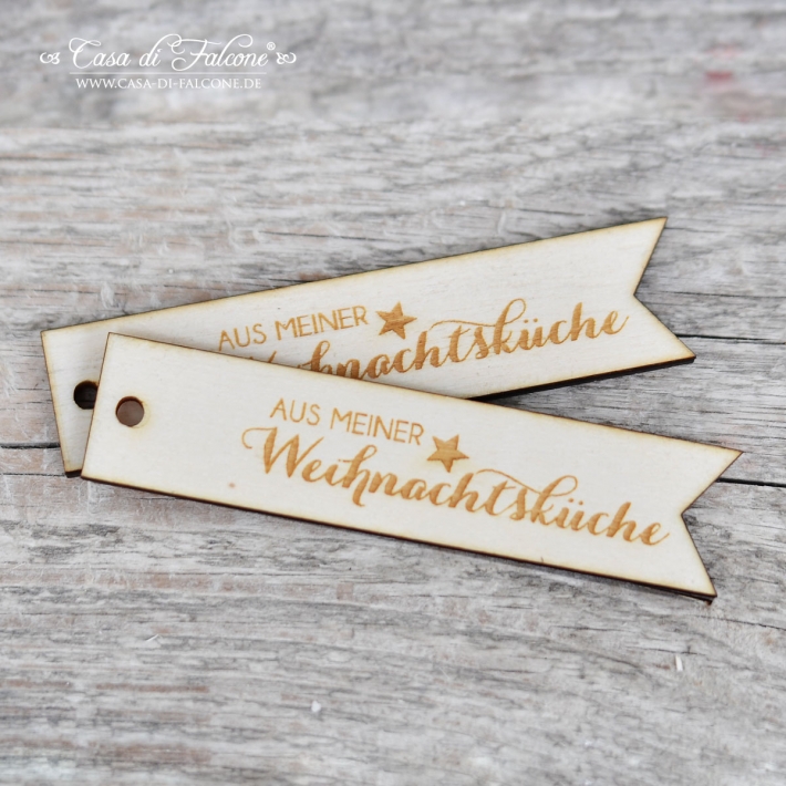 Holzanhnger Fhnchen - aus meiner Weihnachtskche