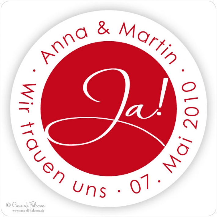 Simple - Hochzeitsaufkleber