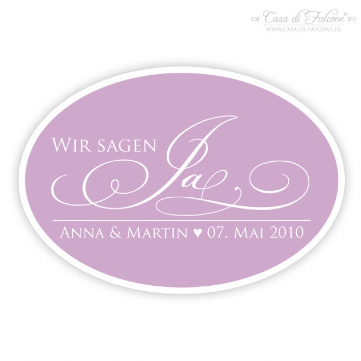 Elegance - Hochzeitsaufkleber