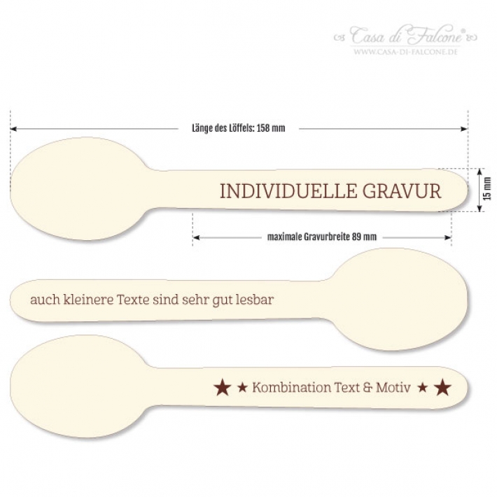 Holzlffel mit individueller Gravur