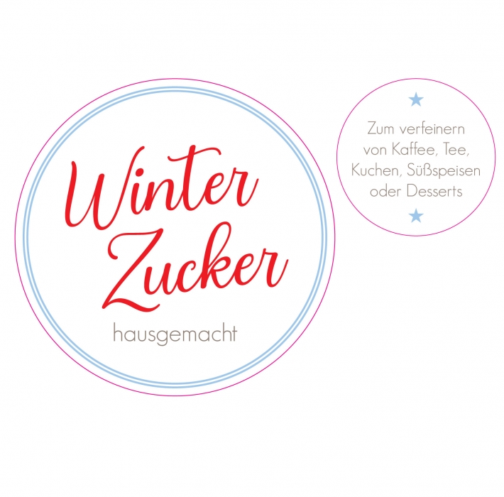 Aufkleber Winterzucker hausgemacht