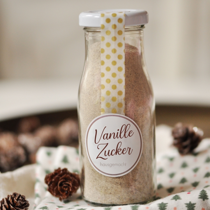 Aufkleber Vanillezucker hausgemacht