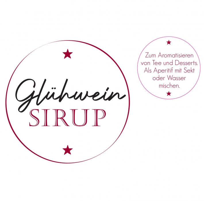 Aufkleber Glhweinsirup