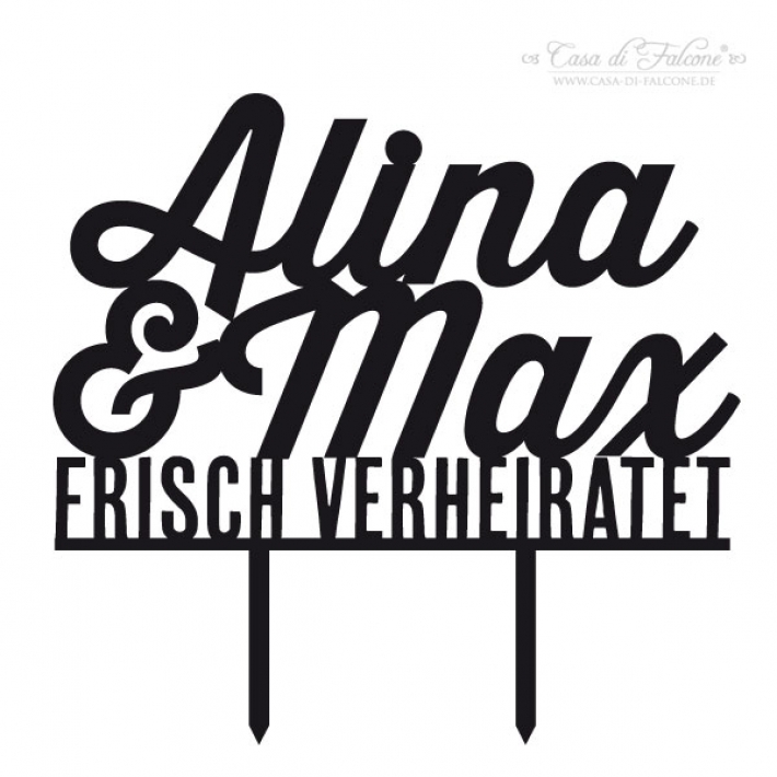 Personalisierter Hochzeit Cake topper - chalkboard