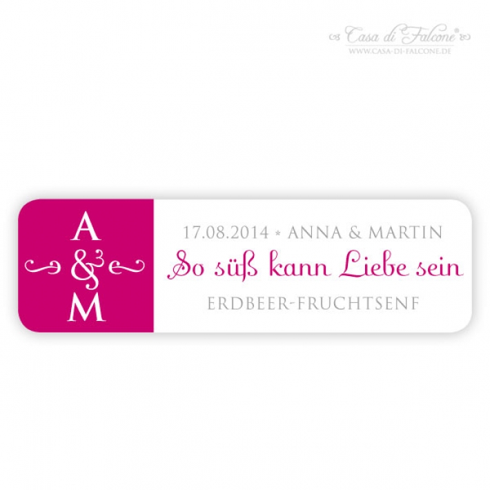 Klassik IV - Aufkleber fr Hochzeitsmarmelade