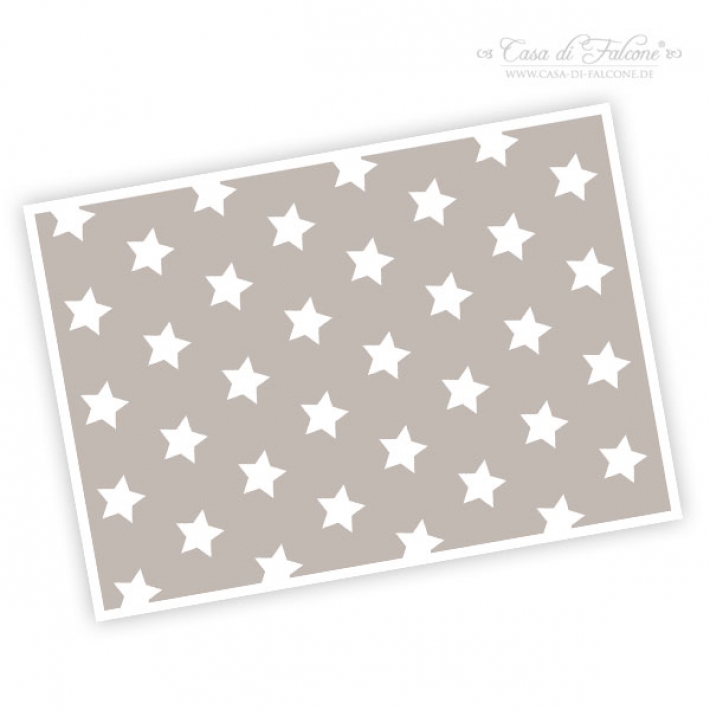 Postkarte - Sterne auf grau