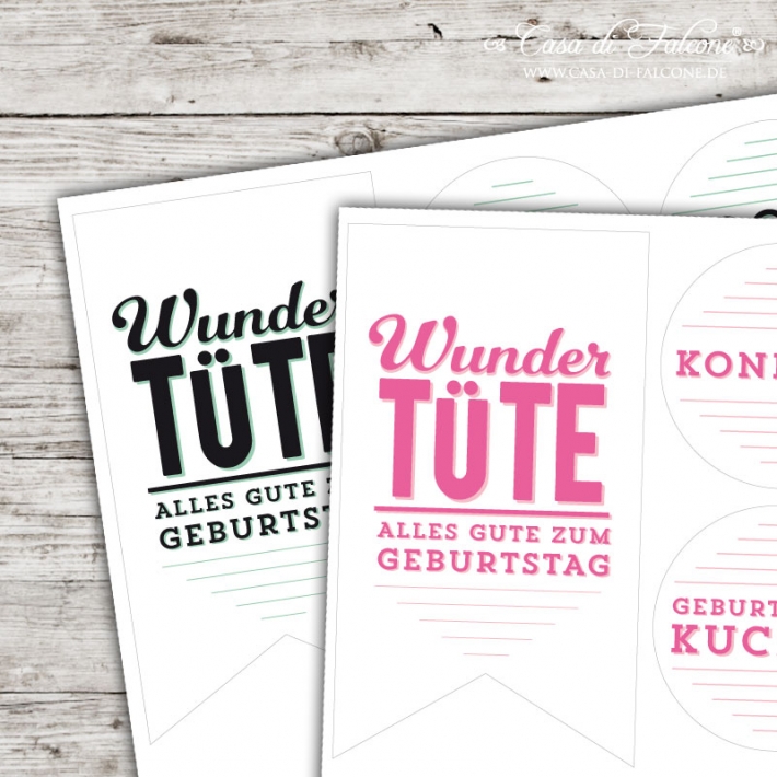 Aufkleber-Set Wundertte Geburtstag