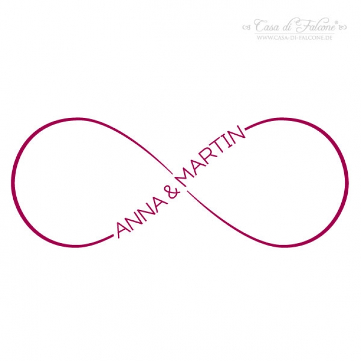 Hochzeitsstempel personalisiert, Infinity