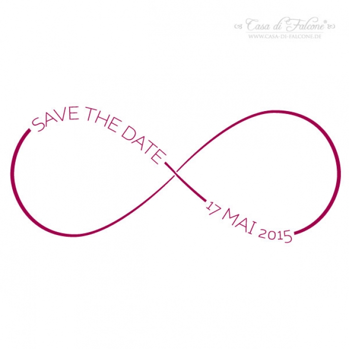 Stempel Save the date personalisiert, Infinity