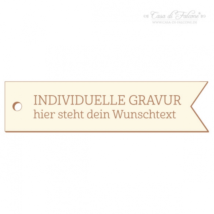 Holzanhnger Fhnchen - mit individueller Gravur 25er Set