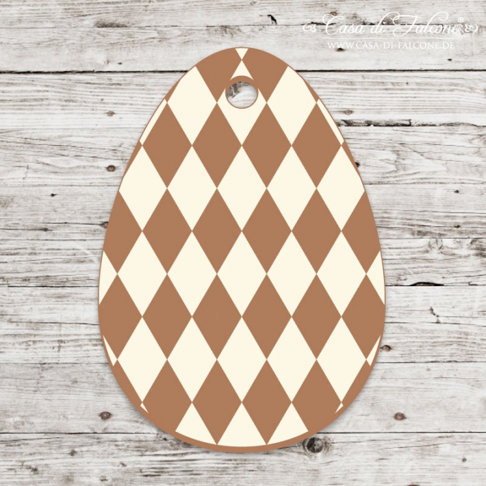 Holzanhnger - Osterei harlekin