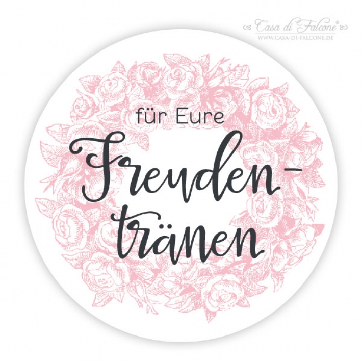 Aufkleber fr die Freudentrnen, rose