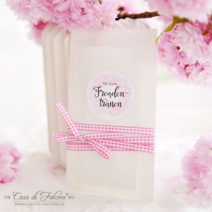 Aufkleber fr die Freudentrnen, rose