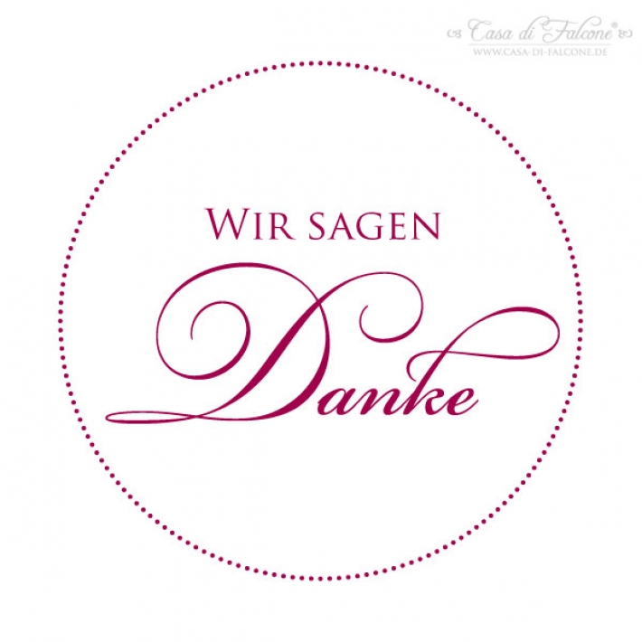 Elegance - Danke Stempel fr Gastgeschenke