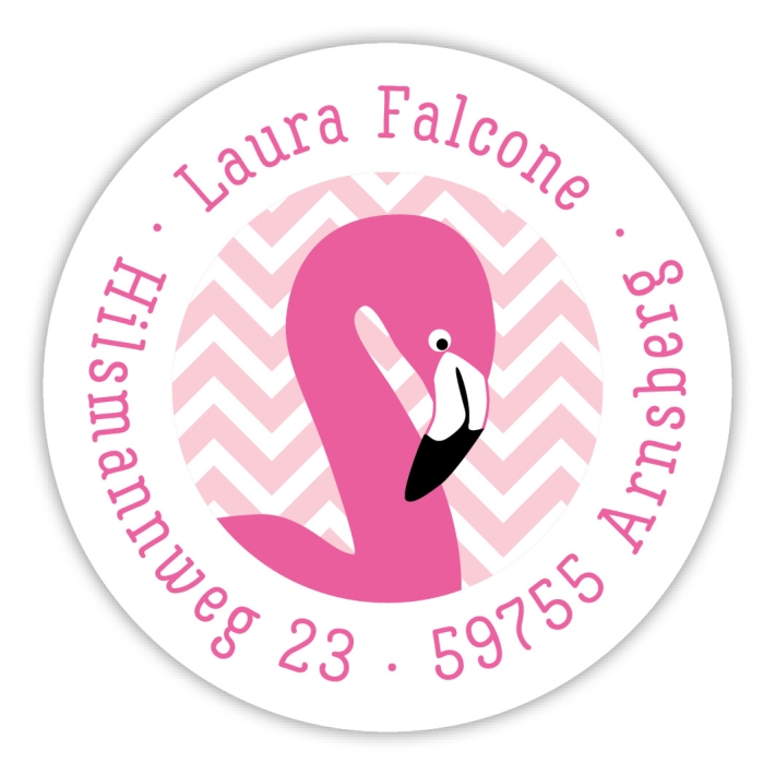 Schulaufkleber I Namensaufkleber fr die Schule Flamingo