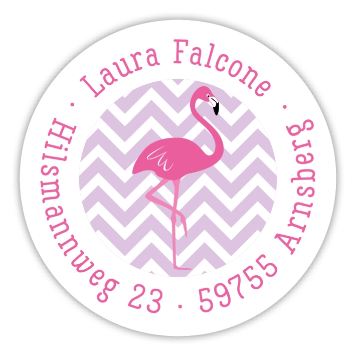 Schulaufkleber I Namensaufkleber fr die Schule Flamingo