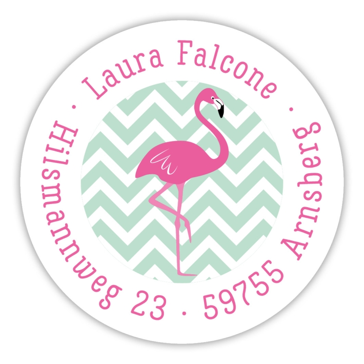 Schulaufkleber I Namensaufkleber fr die Schule Flamingo