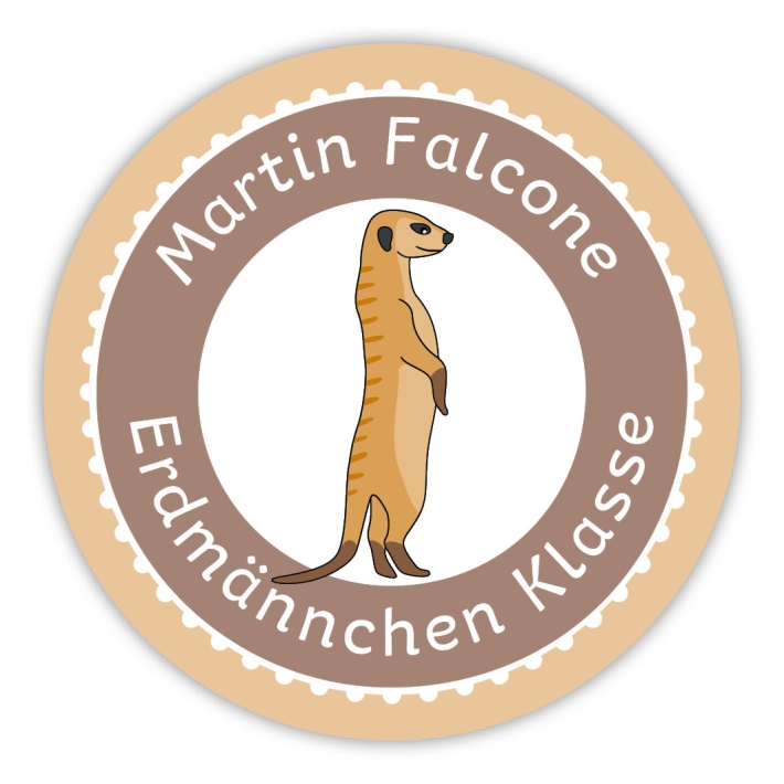 Schulaufkleber I Namensaufkleber fr die Schule Erdmnnchen