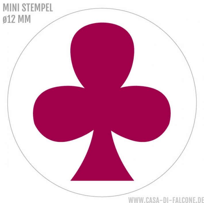 Mini Motivstempel Spielkarte Kreuz