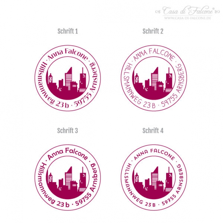 Teenager Adressstempel Skyline