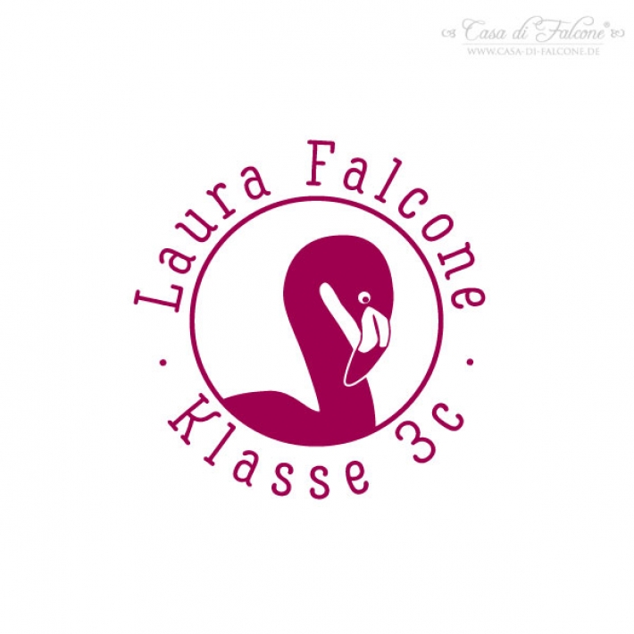 Namensstempel Flamingo