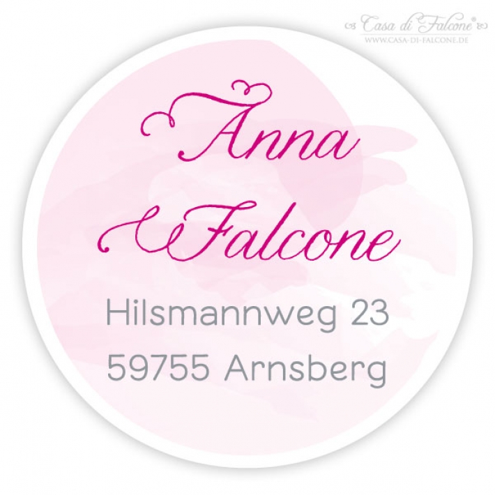 Personalisierte Adressaufkleber Watercolour