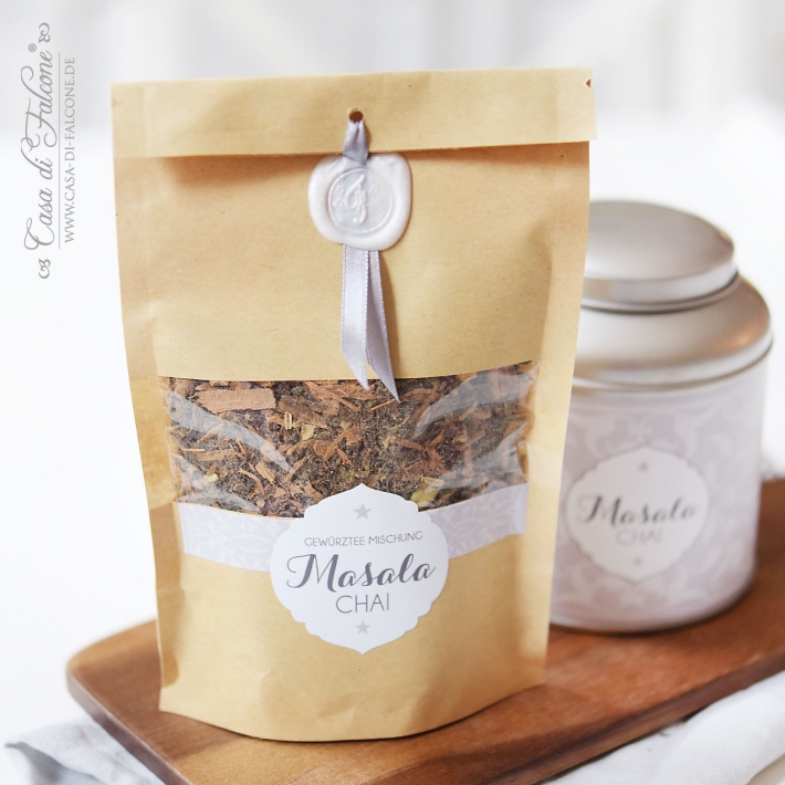 Aufkleber Chai Latte Teemischung