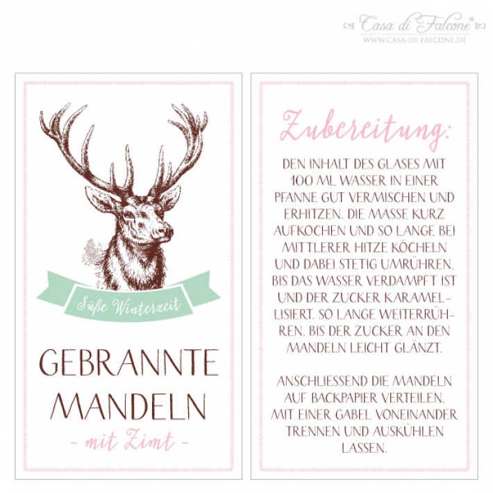 Aufkleber Gebrannte Mandeln Mischung, pastell