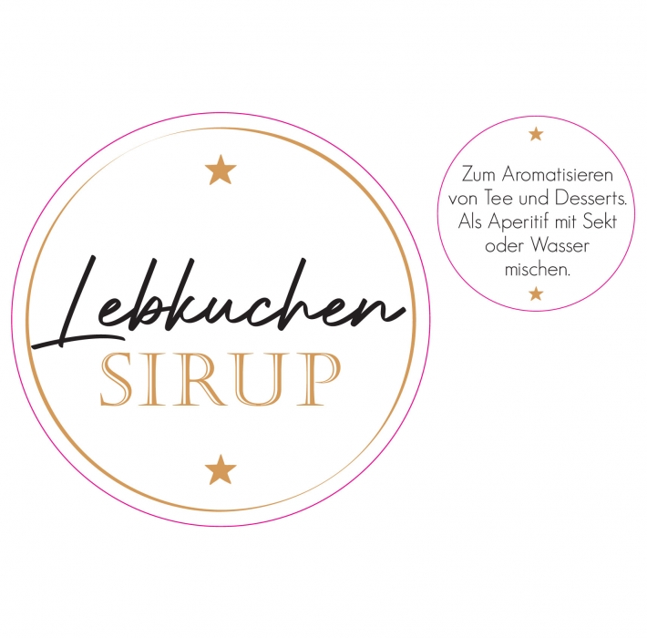 Aufkleber Lebkuchensirup