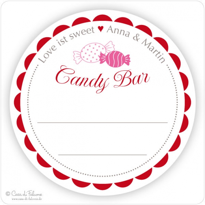 Aufkleber Candy Bar