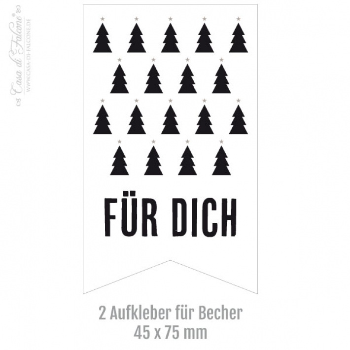 Keksverpackung Weihnachten 2er Set, Tannenbaum schwarz-weiss