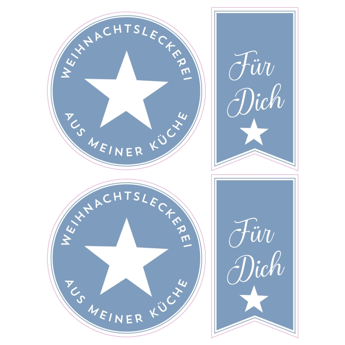 Keksverpackung Weihnachten 2er Set, Stern