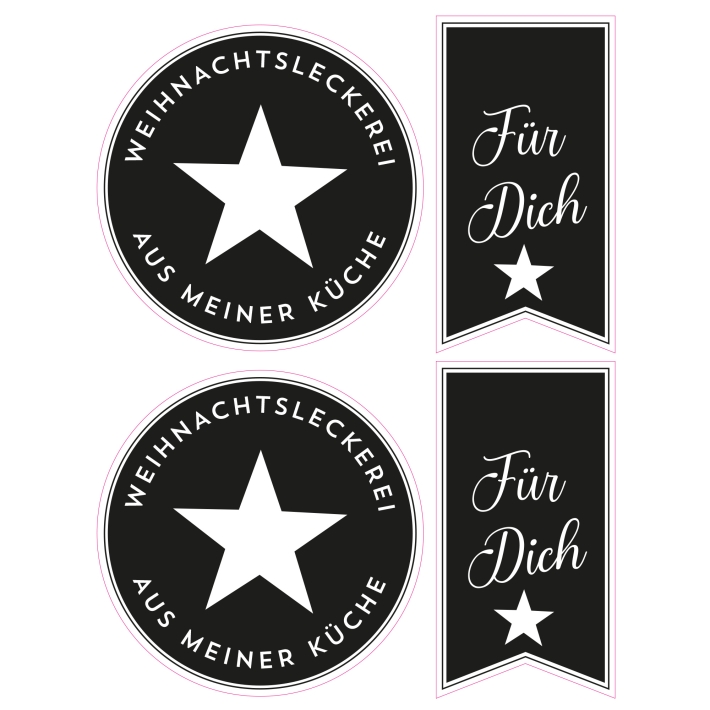 Keksverpackung Weihnachten 2er Set, Stern
