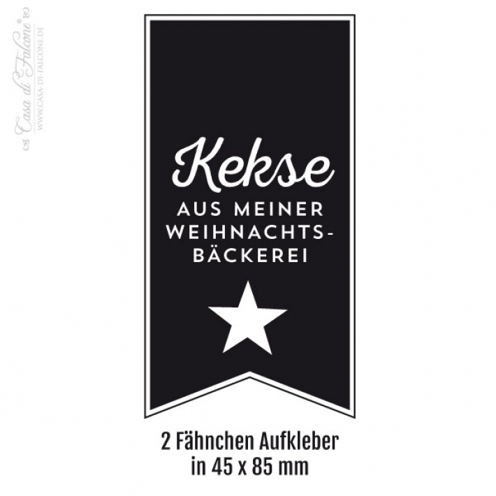 Kekstten Weihnachten 4er Set, Stern schwarz-weiss