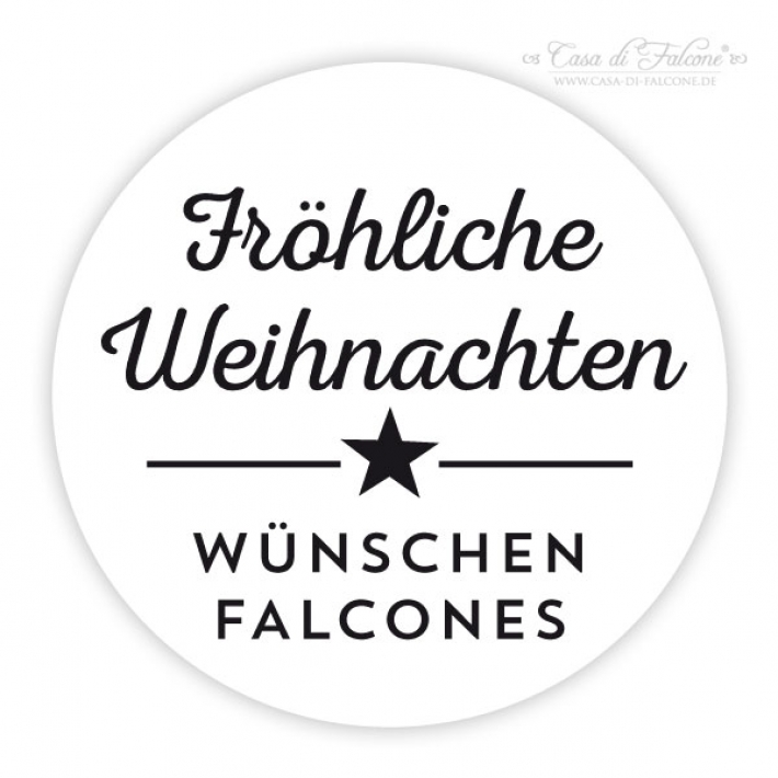 Personalisierte  Weihnachtsaufkleber Stern, modern