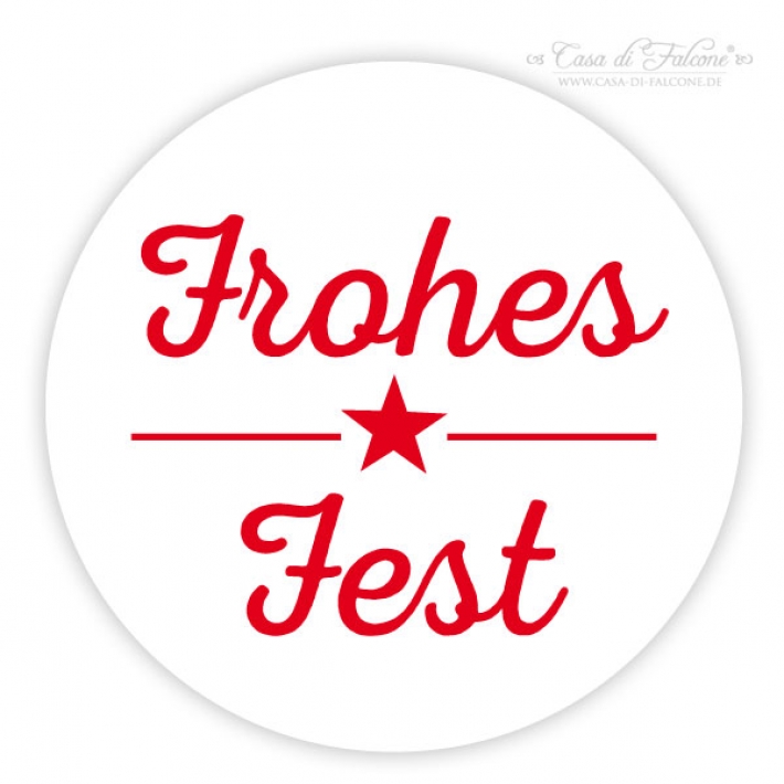 Aufkleber Weihnachten frohes fest, Stern modern