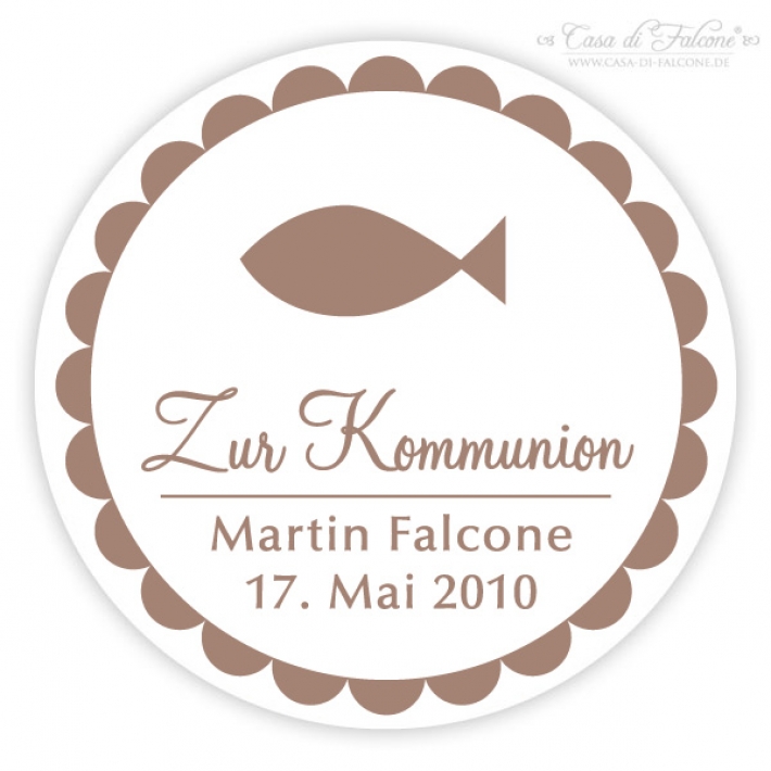 Individueller Fondant Stempel Kommunion Fisch