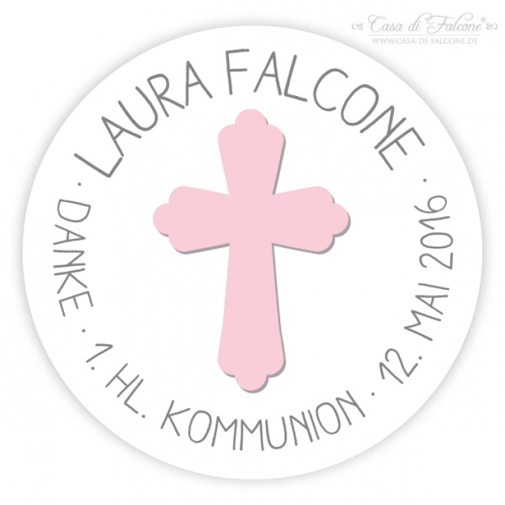 Kommunion Aufkleber Kreuz