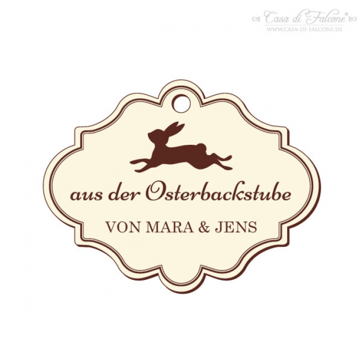 Holzanhnger Ostergrsse - mit individueller Gravur 25er Set
