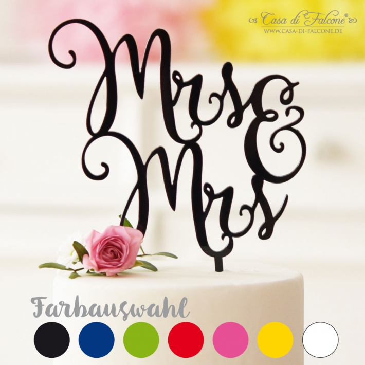 Cake topper Hochzeit Mrs & Mrs (Frau & Frau)