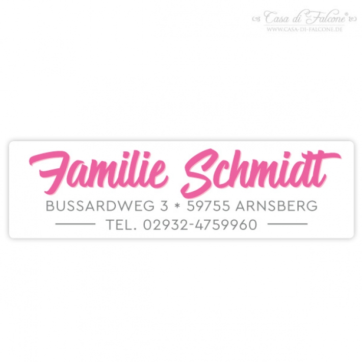 personalisierte Adressaufkleber modern