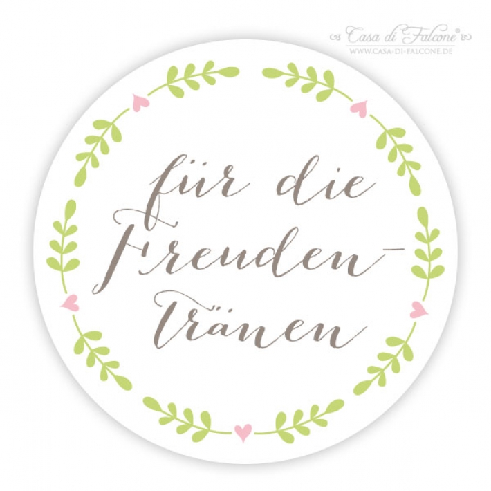 Aufkleber fr die Freudentrnen Ranke, rund