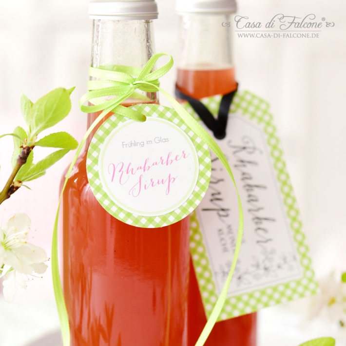Aufkleber Rhabarber Sirup