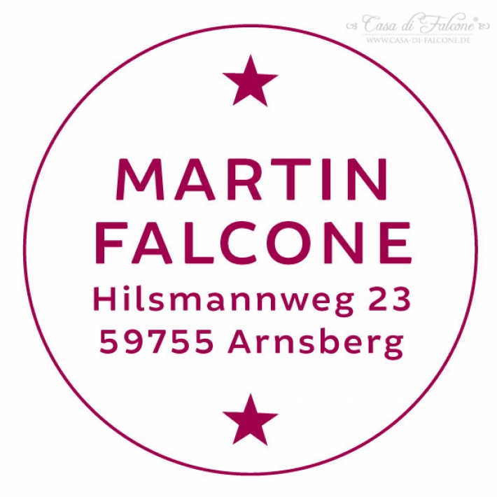 Personalisierter Kinderstempel mit Adresse